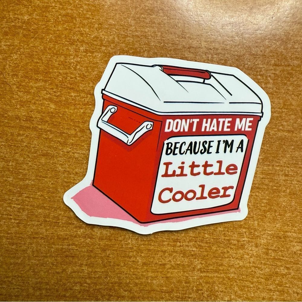 Red‎ Cooler Sticker